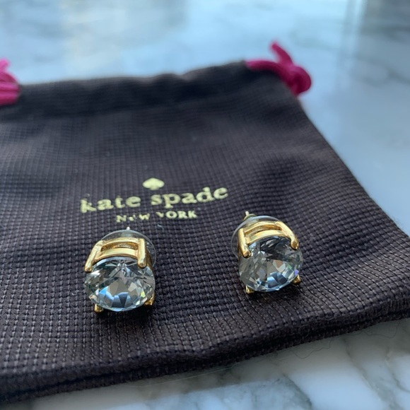 kate spade Jewelry - KATE SPADE faux diamond studs with gold detail